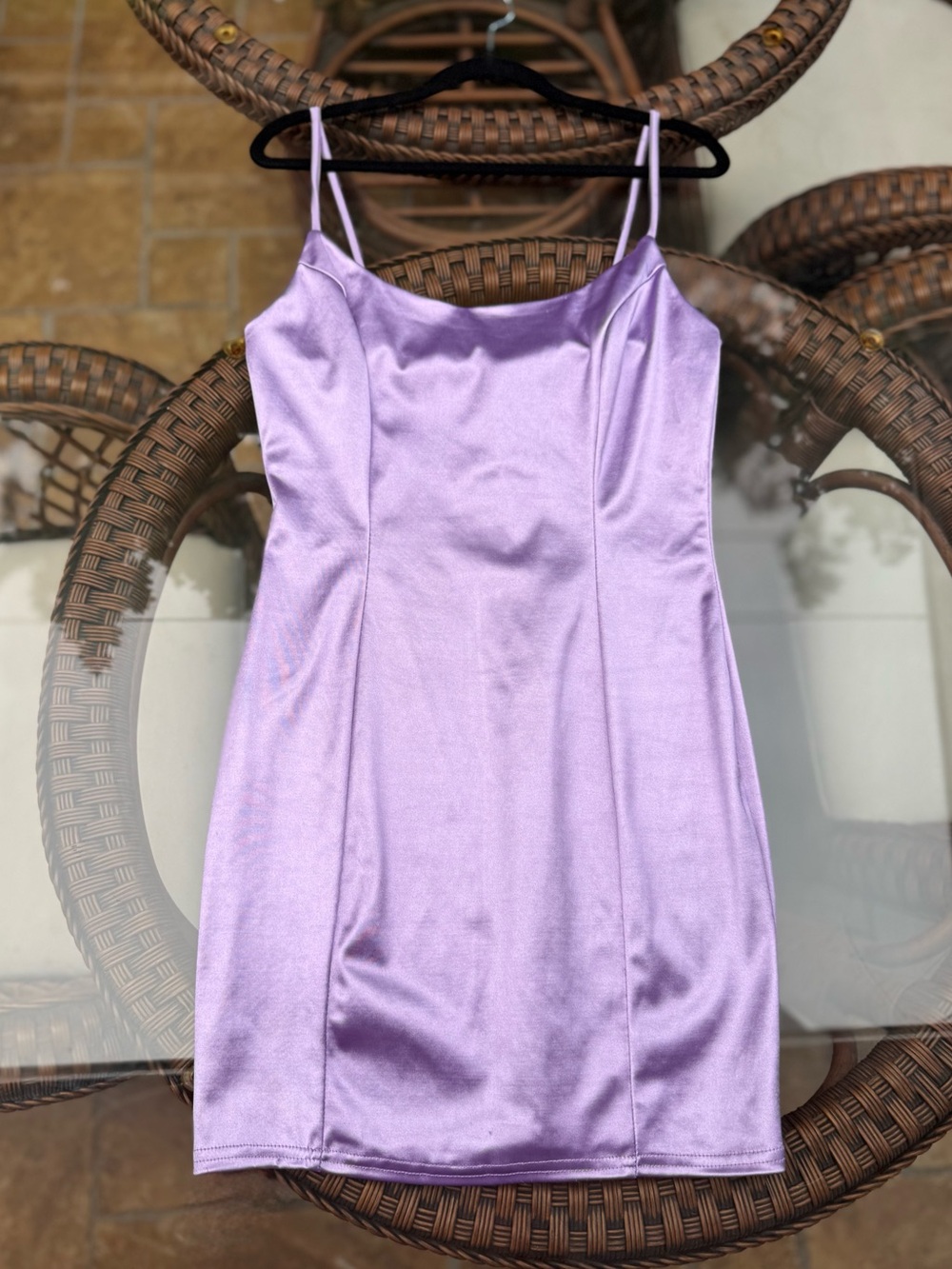 Women’s Lavender Satin Slip Dress - Unbranded